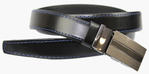 Wizytowy Pasek Skórzany 30 mm COMPLEX (PL) Pełna Klamra AUTOMAT/ZĄBEK Garnitur CZARNY NIEBIESKA NITKA Zaokrąglony AZ30/KAZ2 Wizytowy Pasek Skórzany 30 mm COMPLEX (PL) Pełna Klamra AUTOMAT/ZĄBEK Garnitur CZARNY NIEBIESKA NITKA Zaokrąglony AZ30/KAZ2