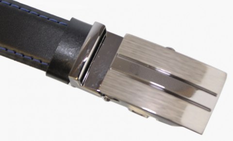 Wizytowy Pasek Skórzany 30 mm COMPLEX (PL) Pełna Klamra AUTOMAT/ZĄBEK Garnitur CZARNY NIEBIESKA NITKA Zaokrąglony AZ30/KAZ2 Wizytowy Pasek Skórzany 30 mm COMPLEX (PL) Pełna Klamra AUTOMAT/ZĄBEK Garnitur CZARNY NIEBIESKA NITKA Zaokrąglony AZ30/KAZ2
