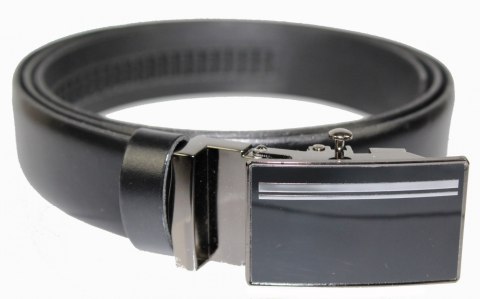 Wizytowy Pasek Skórzany 30 mm COMPLEX (PL) Pełna Klamra AUTOMAT/ZĄBEK Garnitur CZARNY Zaokrąglony AZ30/KAZ70 Wizytowy Pasek Skórzany 30 mm COMPLEX (PL) Pełna Klamra AUTOMAT/ZĄBEK Garnitur CZARNY Zaokrąglony AZ30/KAZ70