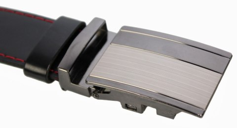 Wizytowy Pasek Skórzany 35 mm COMPLEX (PL) Pełna Klamra AUTOMAT/ZĄBEK Garnitur CZARNY CZERWONA NITKA Zaokrąglony AZ35/KAZ11 Wizytowy Pasek Skórzany 35 mm COMPLEX (PL) Pełna Klamra AUTOMAT/ZĄBEK Garnitur CZARNY CZERWONA NITKA Zaokrąglony AZ35/KAZ11
