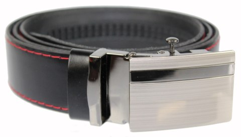 Wizytowy Pasek Skórzany 35 mm COMPLEX (PL) Pełna Klamra AUTOMAT/ZĄBEK Garnitur CZARNY CZERWONA NITKA Zaokrąglony AZ35/KAZ12 Wizytowy Pasek Skórzany 35 mm COMPLEX (PL) Pełna Klamra AUTOMAT/ZĄBEK Garnitur CZARNY CZERWONA NITKA Zaokrąglony AZ35/KAZ12