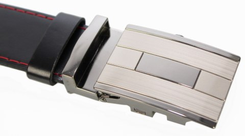 Wizytowy Pasek Skórzany 35 mm COMPLEX (PL) Pełna Klamra AUTOMAT/ZĄBEK Garnitur CZARNY CZERWONA NITKA Zaokrąglony AZ35/KAZ60 Wizytowy Pasek Skórzany 35 mm COMPLEX (PL) Pełna Klamra AUTOMAT/ZĄBEK Garnitur CZARNY CZERWONA NITKA Zaokrąglony AZ35/KAZ60