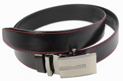 Wizytowy Pasek Skórzany 35 mm COMPLEX (PL) Pełna Klamra AUTOMAT/ZĄBEK Garnitur CZARNY CZERWONA NITKA Zaokrąglony AZ35/KAZ61 Wizytowy Pasek Skórzany 35 mm COMPLEX (PL) Pełna Klamra AUTOMAT/ZĄBEK Garnitur CZARNY CZERWONA NITKA Zaokrąglony AZ35/KAZ61