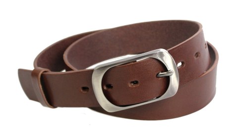 Pasek Damski Skórzany CEZ-MAR (PL) Skóra Naturalna Licowa Gładki 40 mm CIEMNY BRĄZOWY Pasek Damski Skórzany CEZ-MAR (PL) Skóra Naturalna Licowa Gładki 40 mm CIEMNY BRĄZOWY