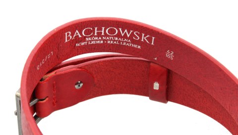 Pasek Skórzany BACHOWSKI (PL) CZERWONY Z TEKSTURĄ Skóra Licowa EXTRA 40 mm PB40S03 NADWYMIAR XXL Pasek Skórzany BACHOWSKI (PL) CZERWONY Z TEKSTURĄ Skóra Licowa EXTRA 40 mm PB40S03 NADWYMIAR XXL