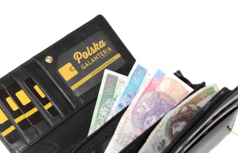 Portfel Damski Skórzany BETLEWSKI (PL) Długi Z Suwakiem Skóra Naturalna ZBPD-BS-106 CZARNY RFID Portfel Damski Skórzany BETLEWSKI (PL) Długi Z Suwakiem Skóra Naturalna ZBPD-BS-106 CZARNY RFID